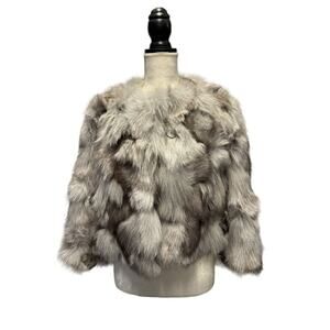 Grey Fox Fur Women's Jacket Size S